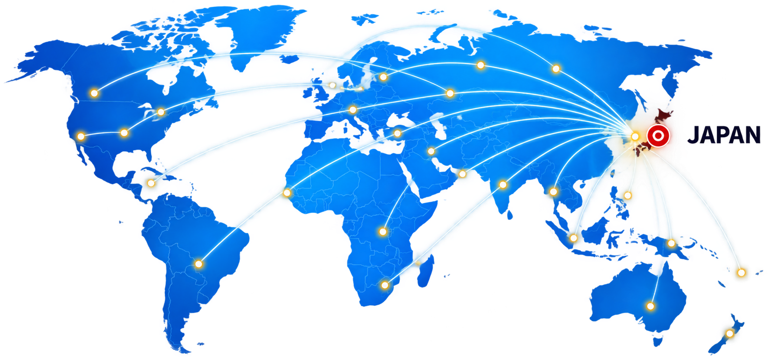 Export destinations map